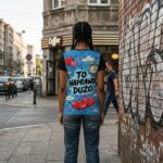 DRZEMKA TO RATUNEK Damski T-shirt z Szerokim Dekoltem - obrazek 7