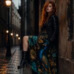 Dark Peacock Garden Spódnica - obrazek 6