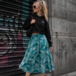 FROSTED TEAL FUTURE Spódnica Poliestrowa - obrazek 4