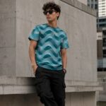 FROSTED TEAL FUTURE Męski T-Shirt Sportowy - obrazek 6