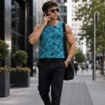 FROSTED TEAL FUTURE Męski Tank Top Sportowy - obrazek 3