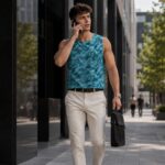 FROSTED TEAL FUTURE Męski Tank Top Sportowy - obrazek 5