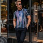FUZZY SIGNAL STATIC Męski T-Shirt Sportowy - obrazek 4