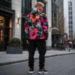 GLITCHED HIBISCUS  Bluza Unisex Oversize - obrazek 7