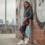 GLITCHED HIBISCUS Legginsy - obrazek 6