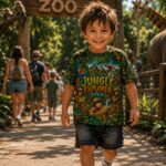 JUNGLE EXPLORER CREW Chłopięca Koszulka Sportowa - obrazek 3