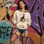 LATTE QUEEN Damska Bluza z kapturem - obrazek 3