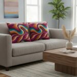 LIQUID 70s PSYCHEDELIA Kwadratowa Poduszka Welurowa - obrazek 7