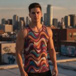 LIQUID 70s PSYCHEDELIA Męski Tank Top Sportowy - obrazek 5