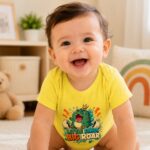 LITTLE DINO, BIG ROAR Niemowlęce body z krótkim rękawem - obrazek 5