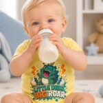 LITTLE DINO, BIG ROAR Niemowlęce body z krótkim rękawem - obrazek 8
