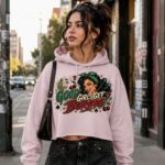 LUCKY MENACE  Crop Hoodie - obrazek 4