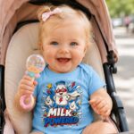 MILK POWERED Niemowlęce body z krótkim rękawem - obrazek 4