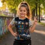 WEATHER FACTORY Dziewczęca Koszulka Sportowa - obrazek 3