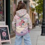 MISS DONUT DISASTER Dziewczęca bluza z kapturem - obrazek 4
