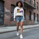 NEON GOSSIP Damska Crop Hoodie - obrazek 4