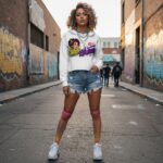 NEON GOSSIP Damska Crop Hoodie - obrazek 3