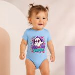 PEEK-A-BOO TROUBLE Niemowlęce body z krótkim rękawem - obrazek 4