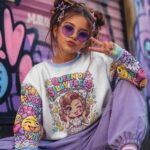 QUEEN OF SILLY FACES Bluza dziewczęca - obrazek 5
