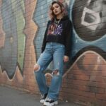 REBEL ROMANCE  Damska Crop Hoodie - obrazek 5