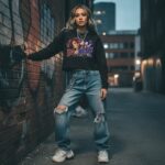 REBEL ROMANCE  Damska Crop Hoodie - obrazek 7