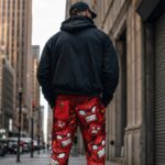 RED RAGE RIOT Spodnie Dresowe Męskie - obrazek 7
