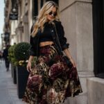 SAVAGE ROSE NOIR Spódnica - obrazek 4