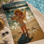 SEASIDE CHERUB Ręcznik Plażowy - obrazek 2