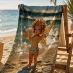 SEASIDE CHERUB Ręcznik Plażowy - obrazek 5
