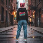 SHOCKED GLAM Damska Crop Hoodie - obrazek 4