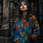 STAINED GLASS BOTANICAL Bluza Unisex Oversize - obrazek 4