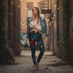 STAINED GLASS BOTANICAL Legginsy - obrazek 3