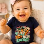 TINY TIGER ENERGY Niemowlęce body z krótkim rękawem - obrazek 4
