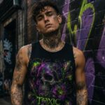 TOXIC FLORA Męski Tank Top Sportowy - obrazek 4