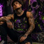 TOXIC FLORA Męski Tank Top Sportowy - obrazek 5