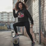 TROUBLE ANGEL Crop Hoodie - obrazek 4