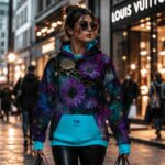 ULTRAVIOLET PETROL AURA Bluza Damska Oversize - obrazek 3