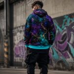 ULTRAVIOLET PETROL AURA Bluza Unisex Oversize - obrazek 6