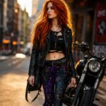 ULTRAVIOLET PETROL AURA Legginsy - obrazek 3