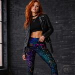 ULTRAVIOLET PETROL AURA Legginsy - obrazek 4