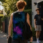 ULTRAVIOLET PETROL AURA  Męski Tank Top Sportowy - obrazek 5