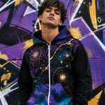 ULTRAVIOLET PETROL AURA  Rozpinana bluza męska - obrazek 5