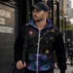 ULTRAVIOLET PETROL AURA  Rozpinana bluza męska - obrazek 3