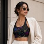ULTRAVIOLET PETROL AURA Top sportowy damski - obrazek 3