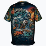 SHARK SURF GANG Chłopięca Koszulka Sportowa - obrazek 2
