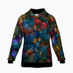 STAINED GLASS BOTANICAL Bluza Unisex Oversize