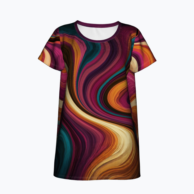 aac38c4fe50f9a1ef8250efc6705f874d6a764a0.jpg LIQUID 70s PSYCHEDELIA Damski T-shirt z Szerokim Dekoltem - obrazek 1