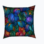 STAINED GLASS BOTANICAL Kwadratowa Poduszka 100% Bawełna - obrazek 2