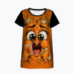 TAK WYGLĄDA MIŁOŚĆ Damski T-shirt All-Over-Print z Szerokim Dekoltem