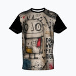 DRAWN WRONG. FELT RIGHT Męski T-Shirt Sportowy